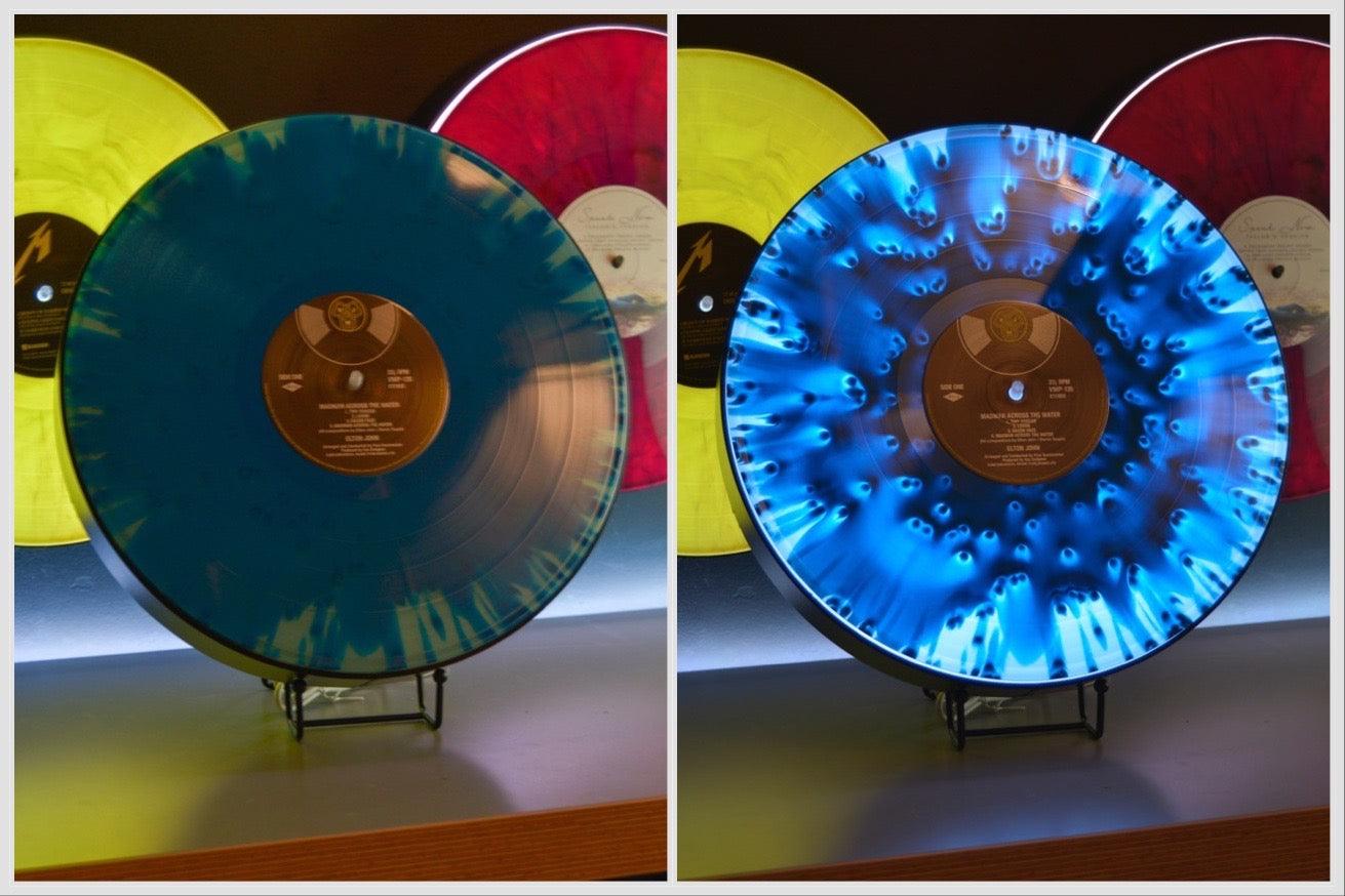 Sparq- LED Vinyl Record Circular Lamp Display with colored light and music reactive modes - Vylümi 