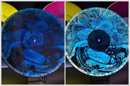 Sparq- LED Vinyl Record Circular Lamp Display with colored light and music reactive modes - Vylümi 